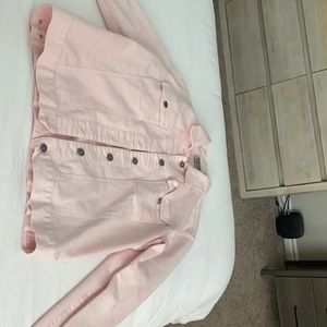 Baby pink comfy denim jacket